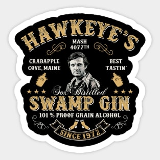 Hawkeye's Swamp Gin MASH 4077 Sticker